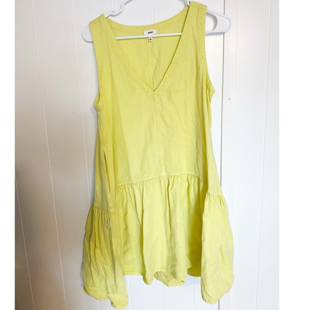 Aerie ruffle v-neck mini dress